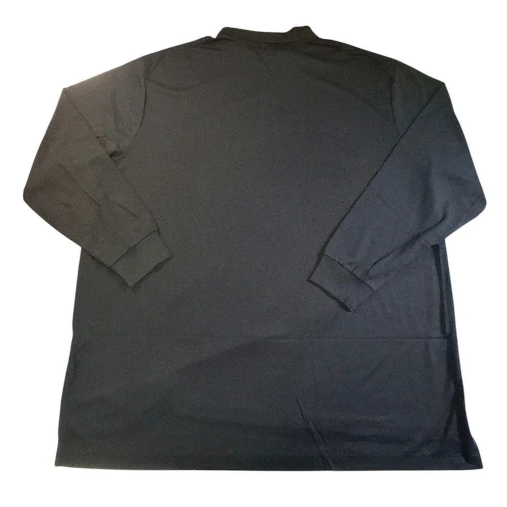 Polo Ralph Lauren Mens 4XLT Black Pima Soft Touch Long Sleeve Polo Shirt NWT